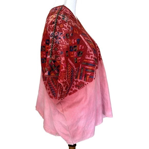 Art to Wear woven cotton top, tapestry at front and back yoke, one size, artsy - Picture 2 of 7